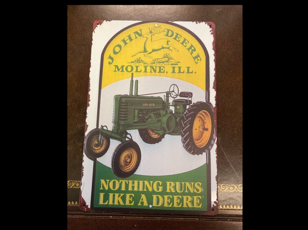 Metal John Deere Sign