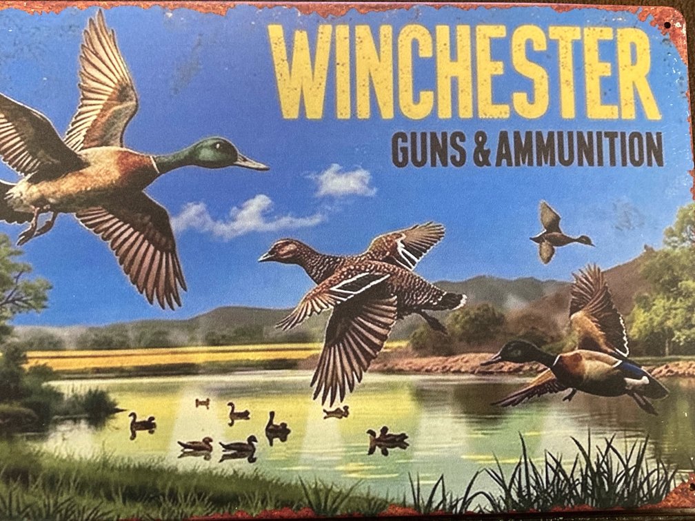 Metal Winchester Guns/Ammo Sign