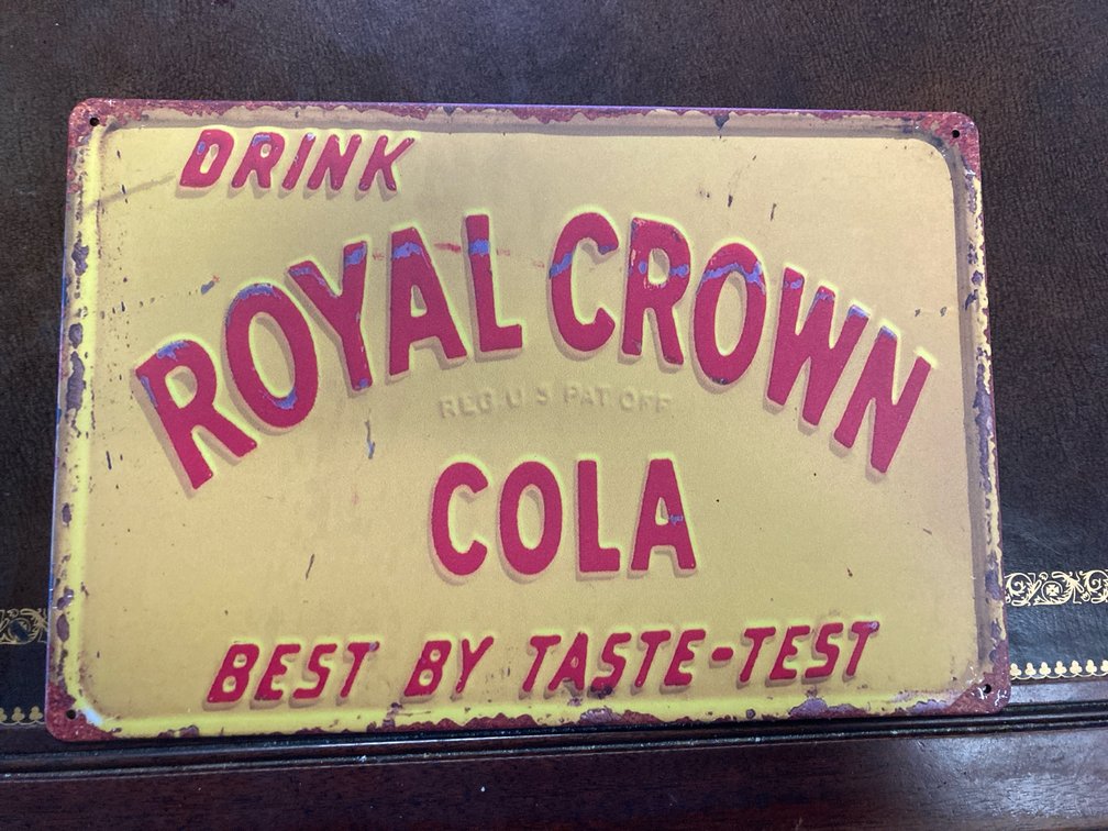 Metal Royal Crown Cola Sign