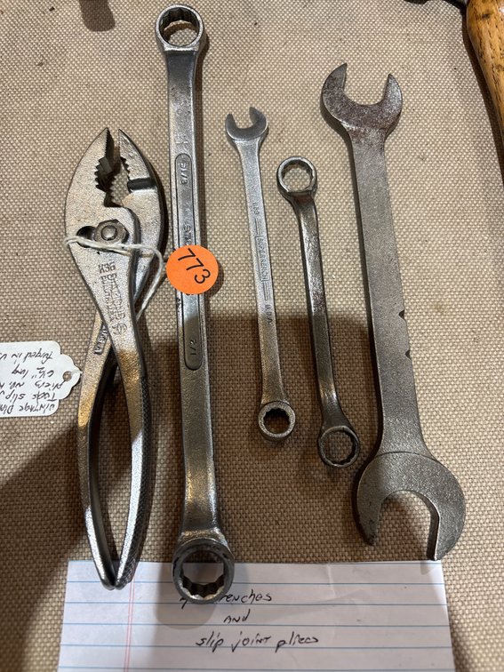 4 WRENCHES & SLIP JOINT PLIERS