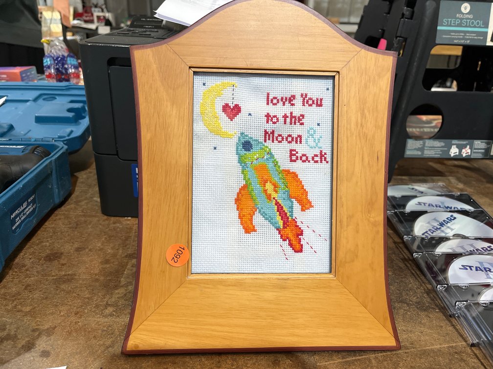 LOVE YOU TO THE MOON AND BACK CROSS- STITCH