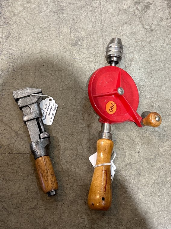 VINTAGE MONKEY WRENCH & SEARS COMPANION DRILL