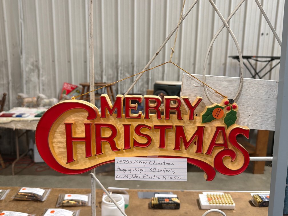1970’S MERRY CHRISTMAS HANGING SIGN
