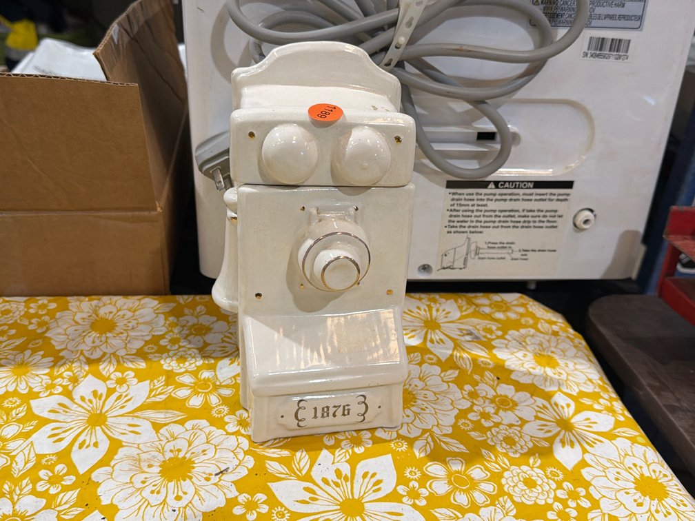 VINTAGE CERAMIC TELEPHONE JAR