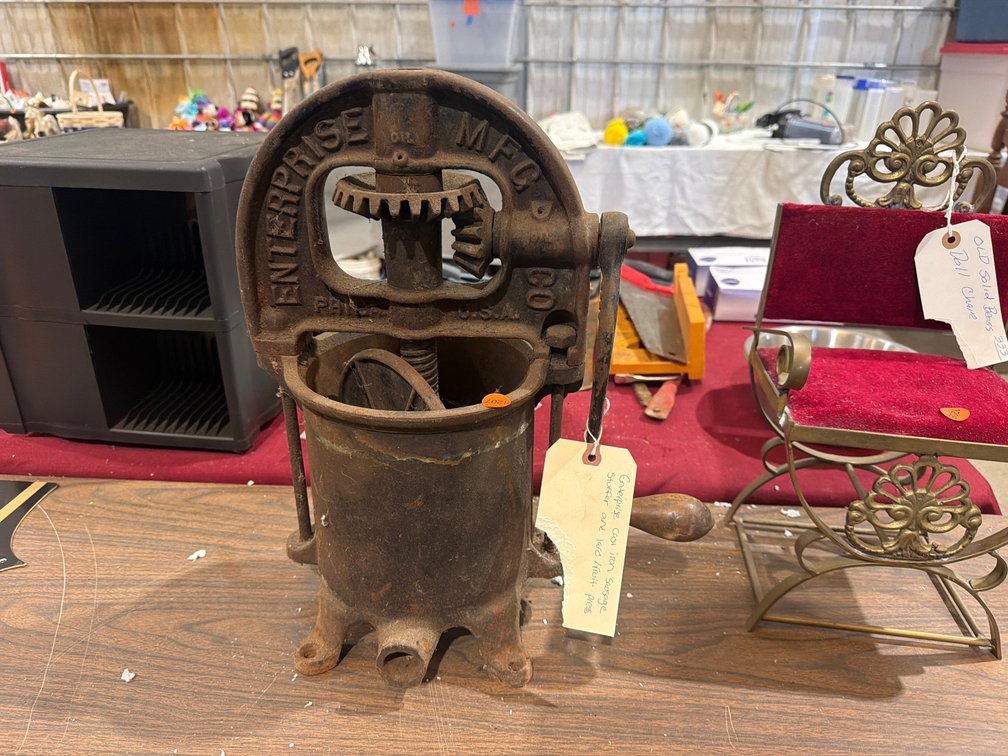 ENTERPRISE CAST IRON FOOD PRESS