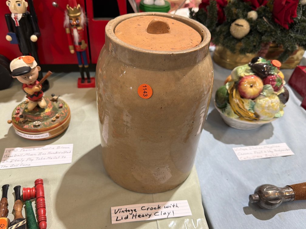 VINTAGE CROCK W/ LID
