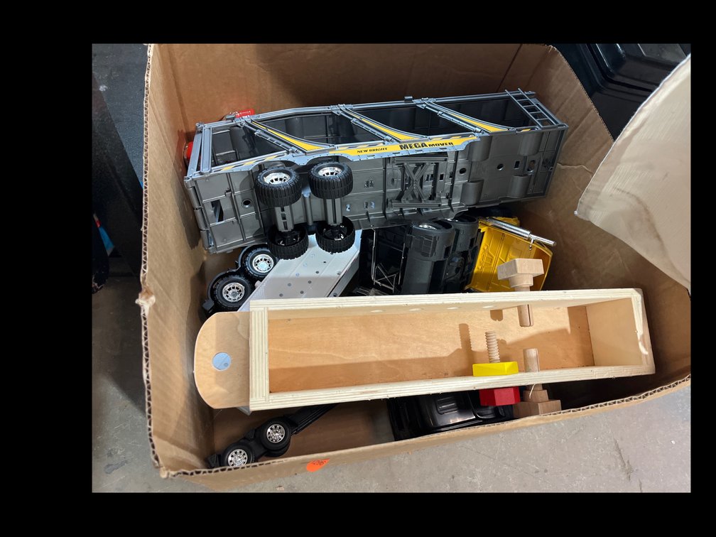 BOX OF TOY HAULERS