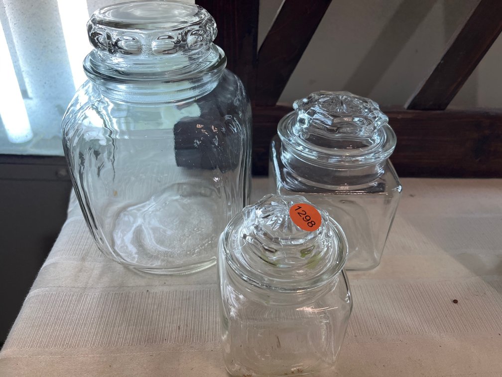GLASS CANISTERS