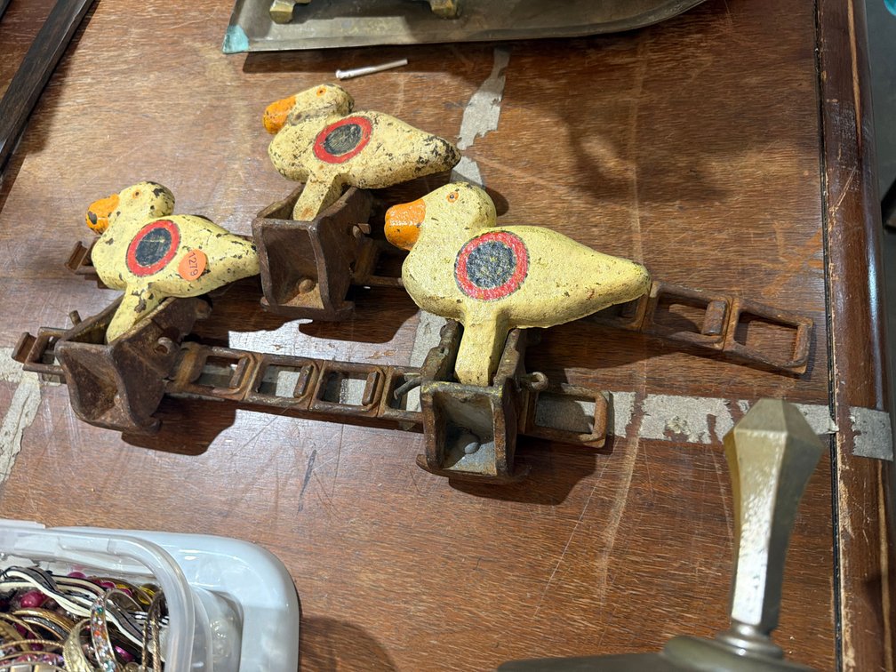 VINTAGE CAST IRON DUCK TARGETS