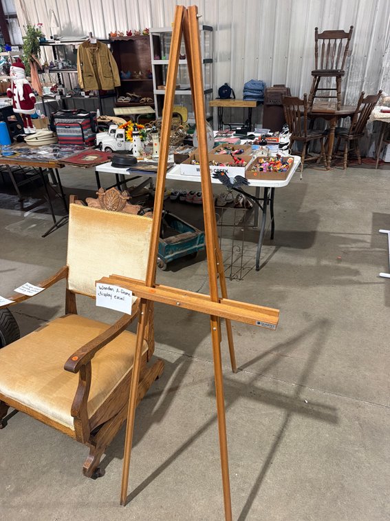 WOODEN A FRAME DISPLAY EASEL