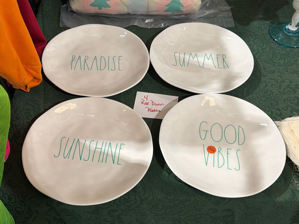 (4) RAE DUNN PLATES