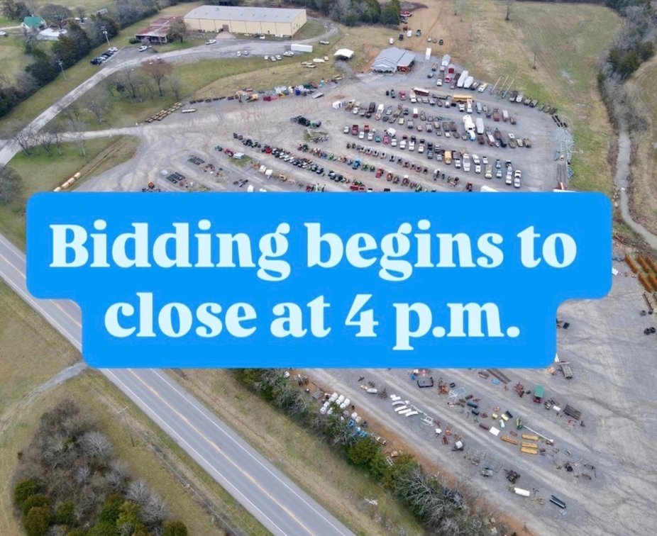 LOTS BEGIN CLOSING AT 4 PM