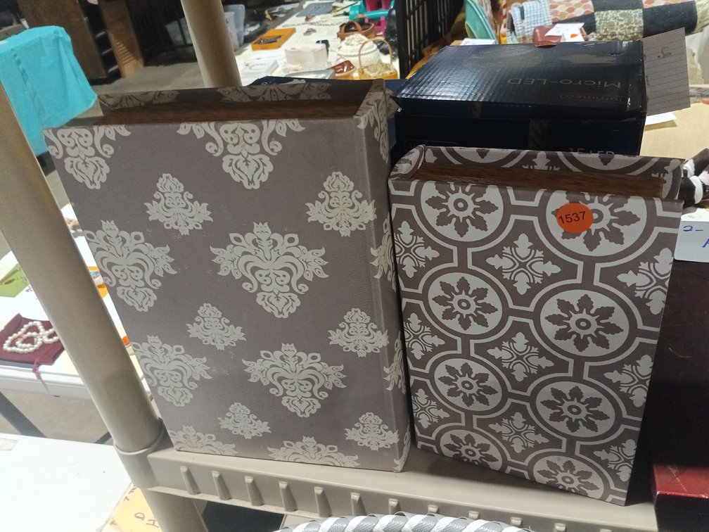(2) FAKE BOOKS PICTURE BOX