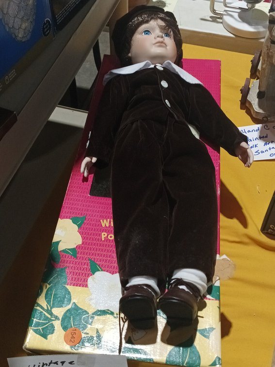 VINTAGE PORCELAIN BOY DOLL