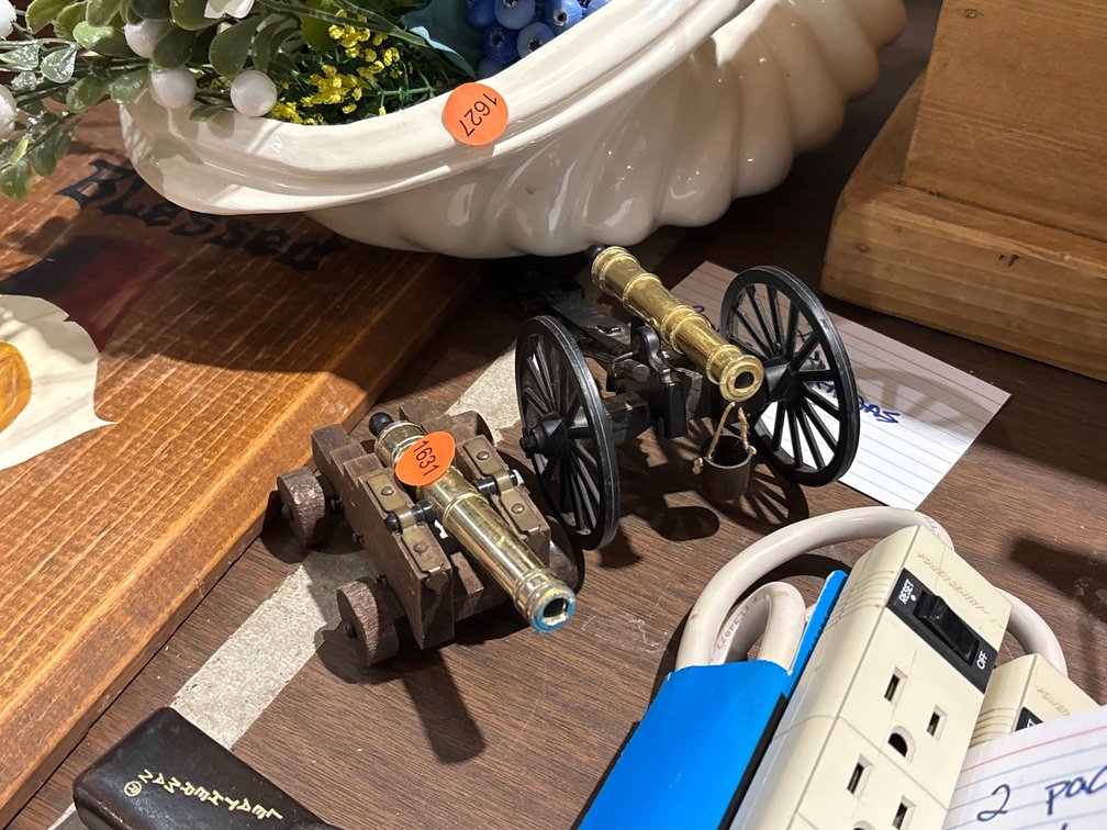 (2) SMALL REPLICA CANNONS
