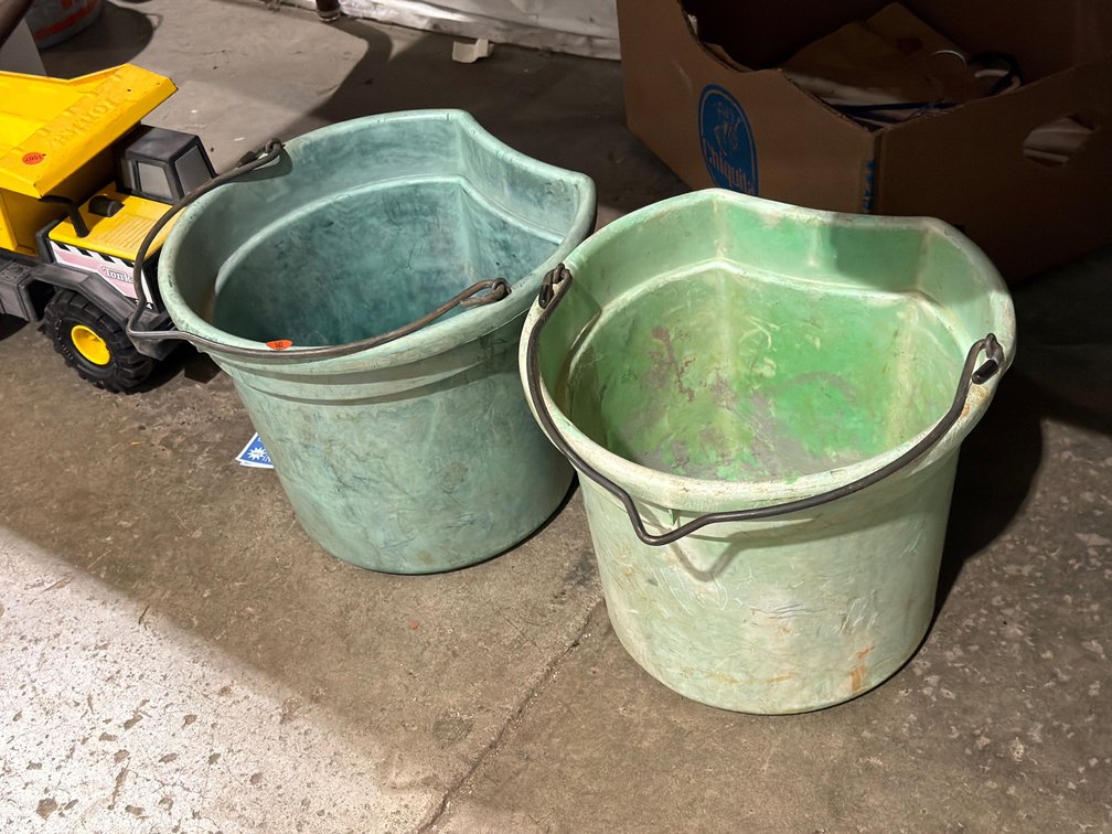 2 PLASTIC BUCKETS
