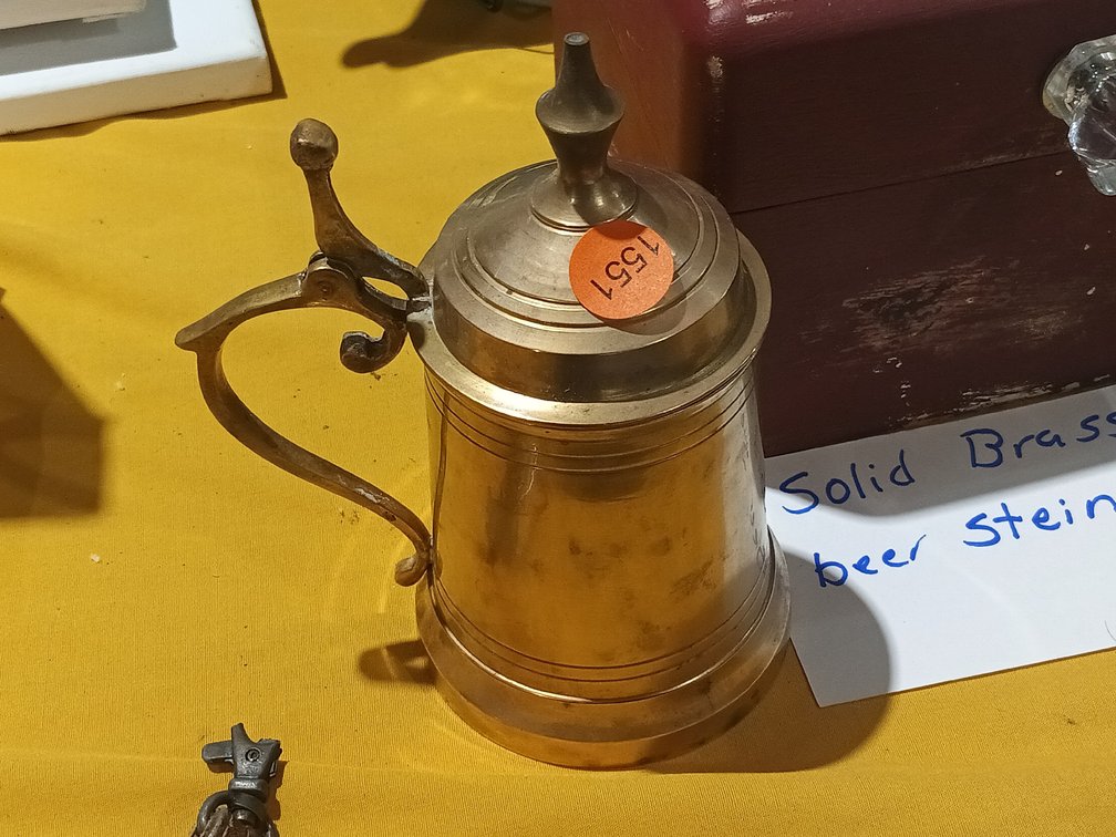 SOLID BRASS BEER STEIN