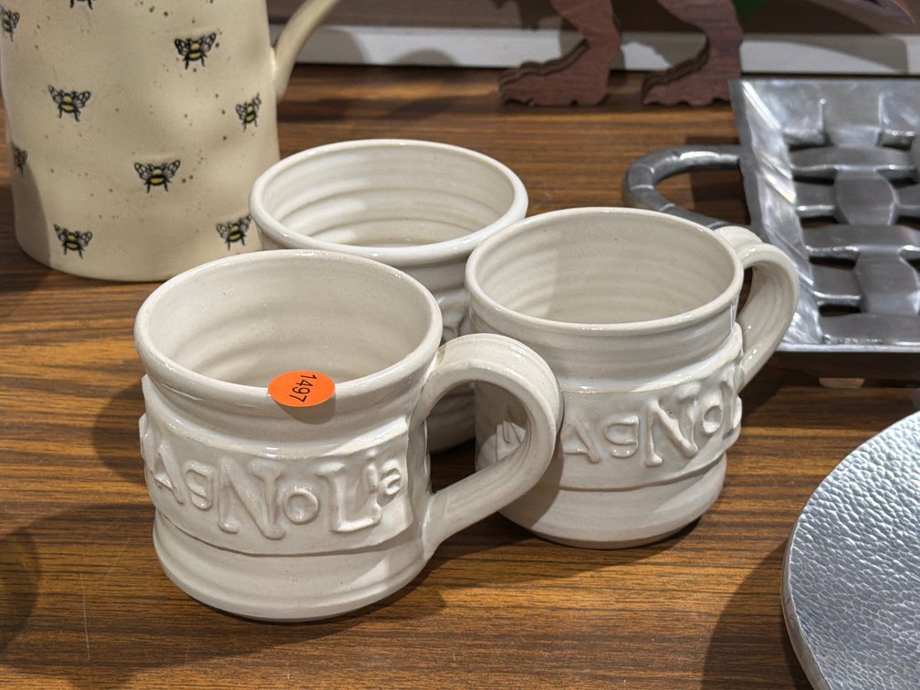 (3) MAGNOLIA MUGS