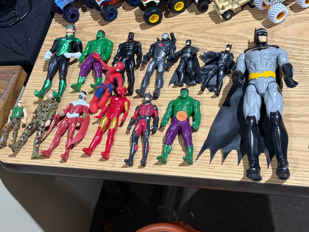 TOY FIGURES-BATMAN, HULK, ETC.