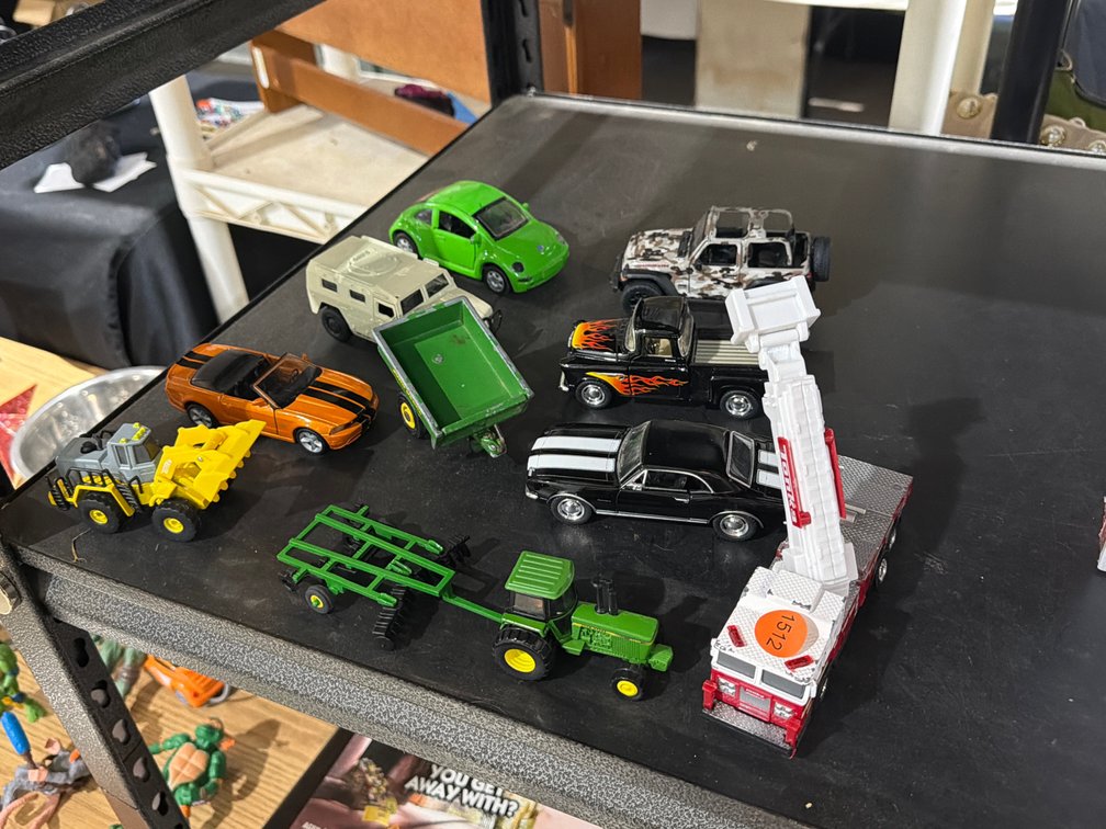TOY VEHICLES- JOHN DEERE, TONKA, ETC.