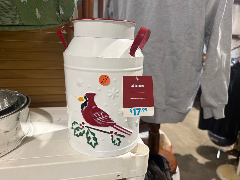 RED BIRD MILK CAN