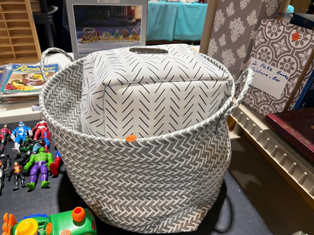 TWO-HANDLED BASKET & BIN