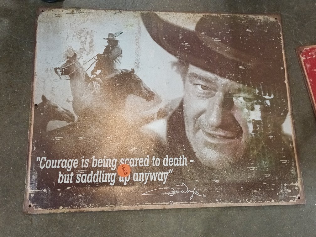 JOHN WAYNE METAL SIGN