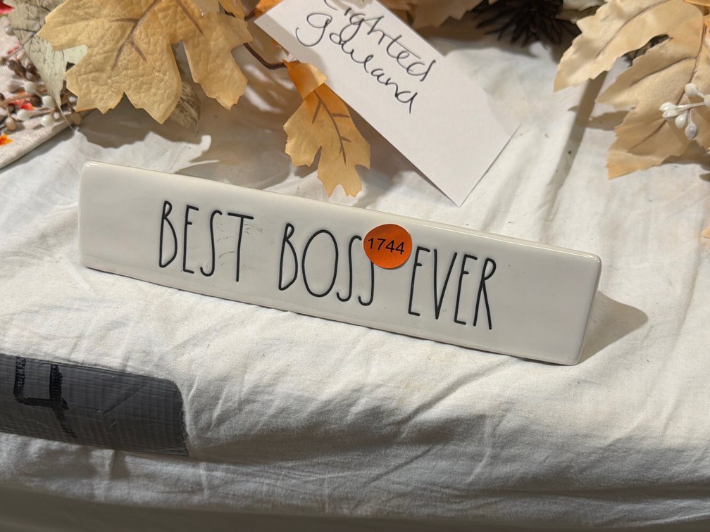 RAE DUNN BOSS DESK DECOR
