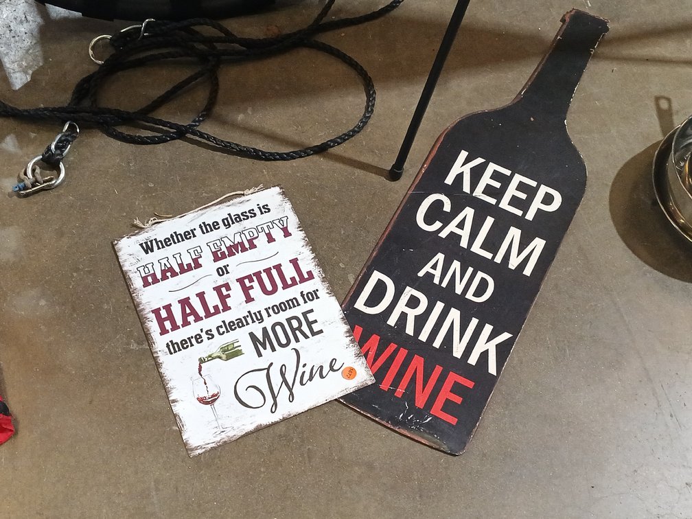 (2) WINE SIGNS