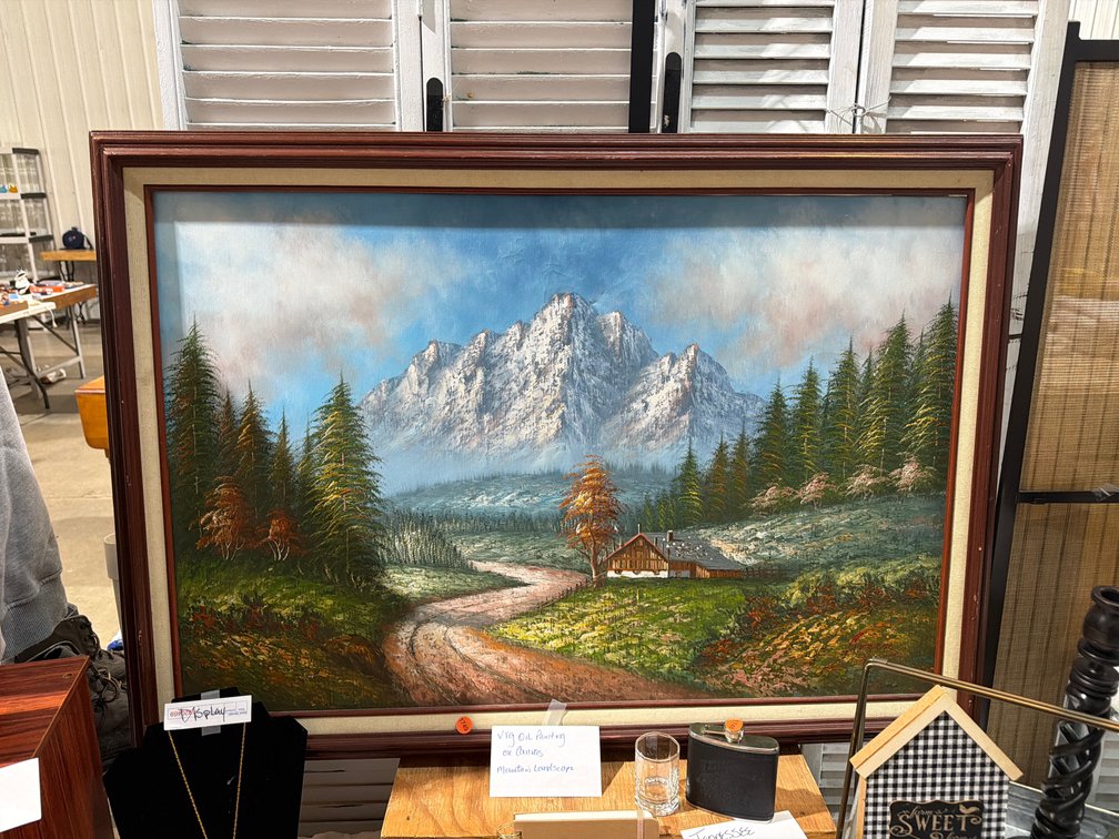 MOUNTAIN LANDSCAPE OIL PAINTING ON CANVAS