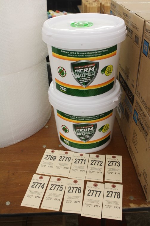 (2) Tubs Antibacterial Germ Wipes
