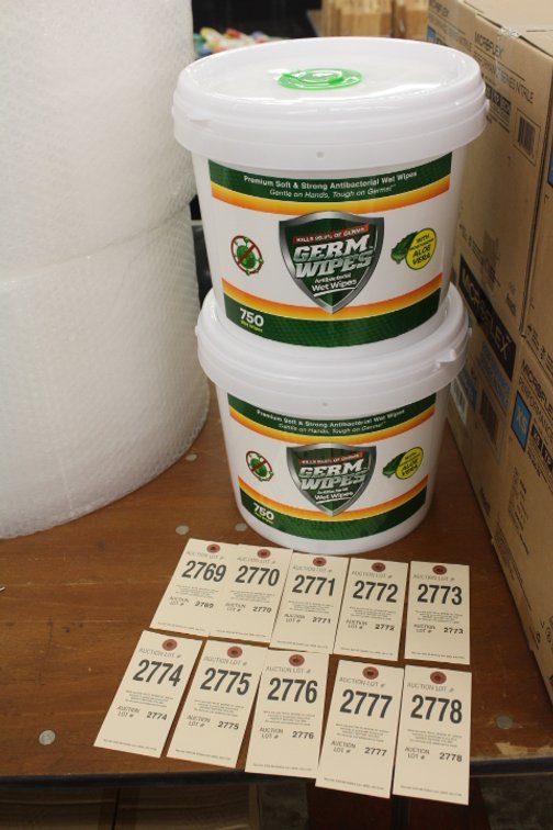 (2) Tubs Antibacterial Germ Wipes