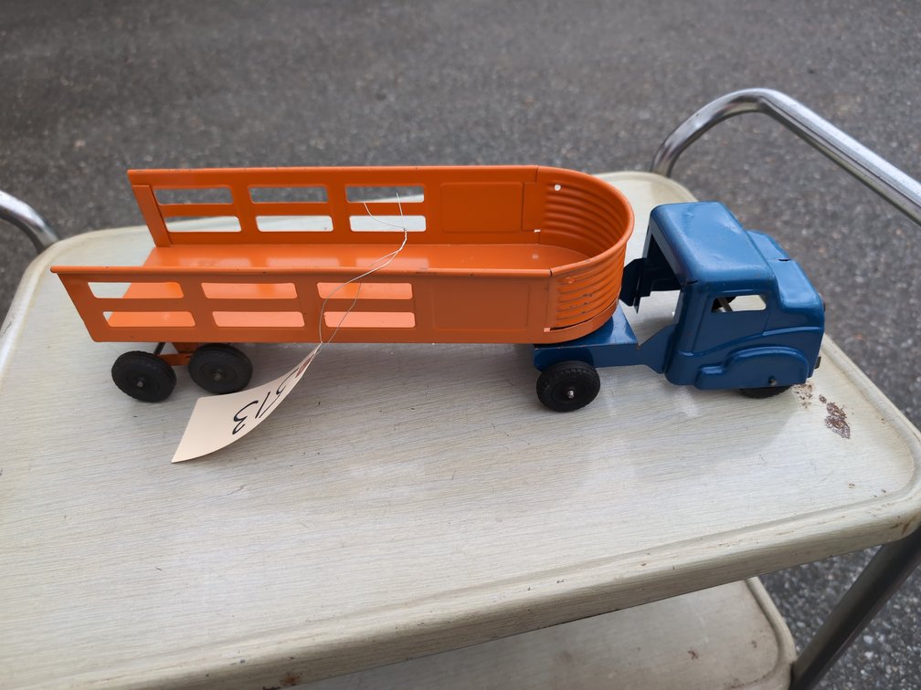 1950s Structo Toys Overland Freight Lines Truck & Trailer 