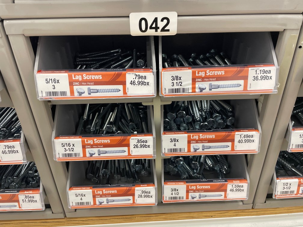 Metal Box Assorted Lag Screws