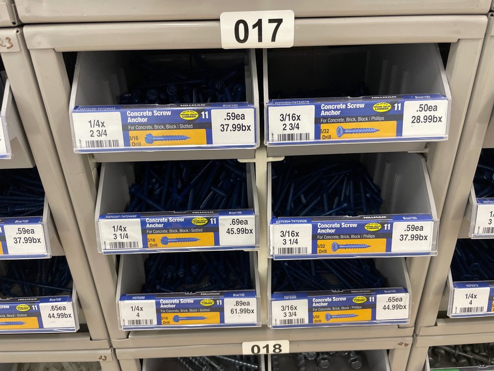 Metal Box Assorted Concrete Screws