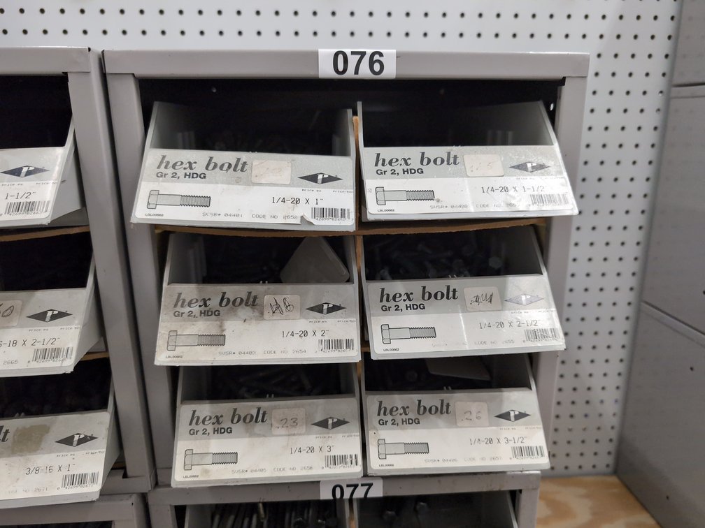 6-Drawer Bolt Bin W/Hex Bolts