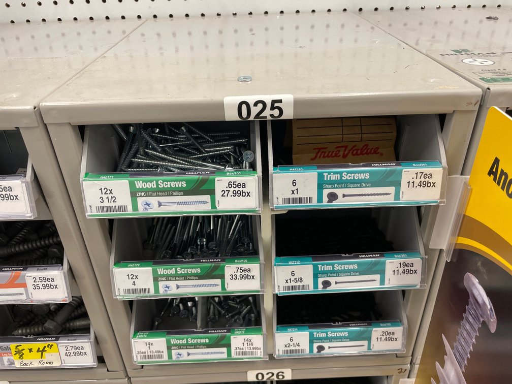 Metal Box Wood Screws & Trim Screws