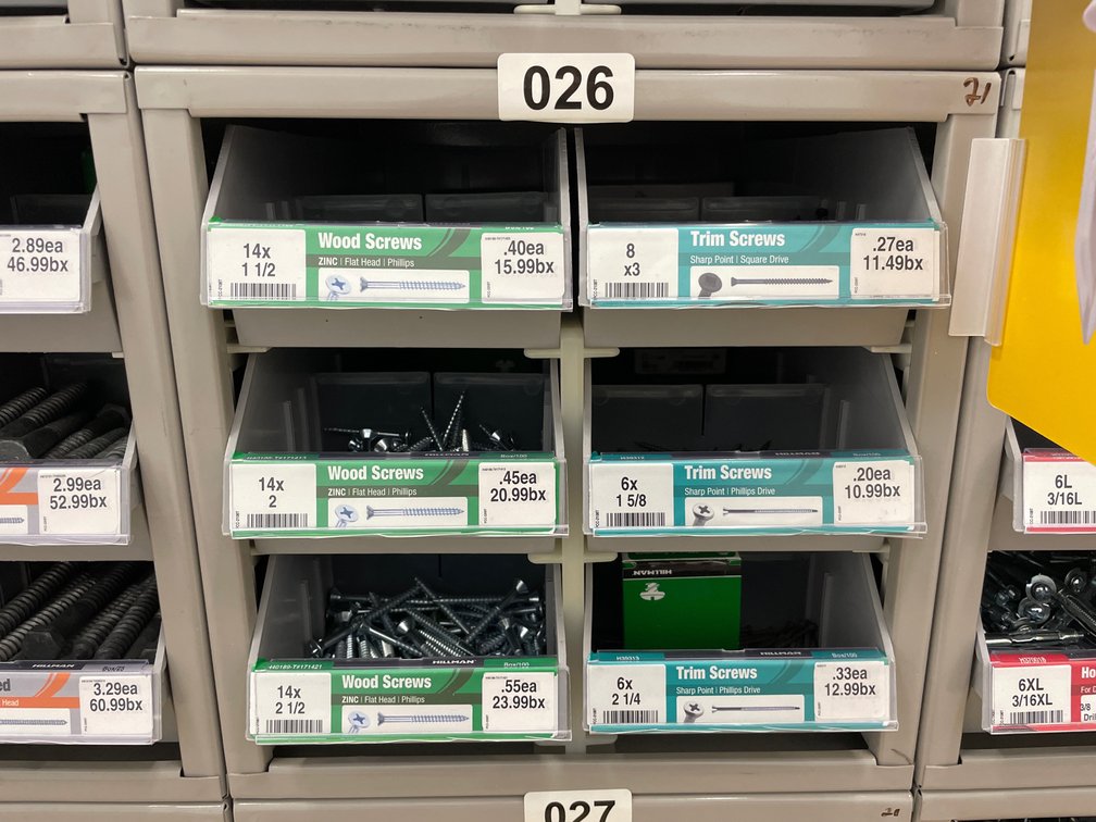 Metal Box Wood Screws & Trim Screws
