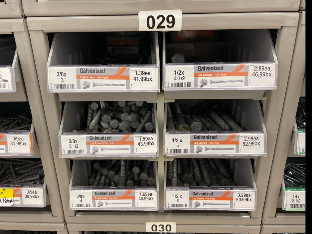Metal Box Lag Screws