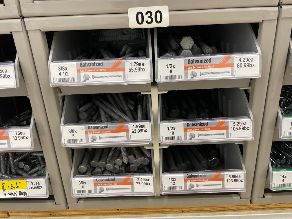 Metal Box Assorted Lag Screws
