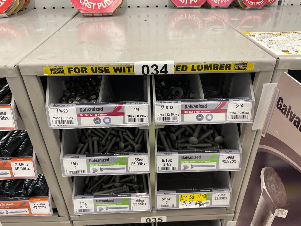 Metal Box Washers & Bolts