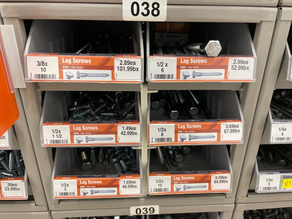 Metal Box Assorted Lag Screws