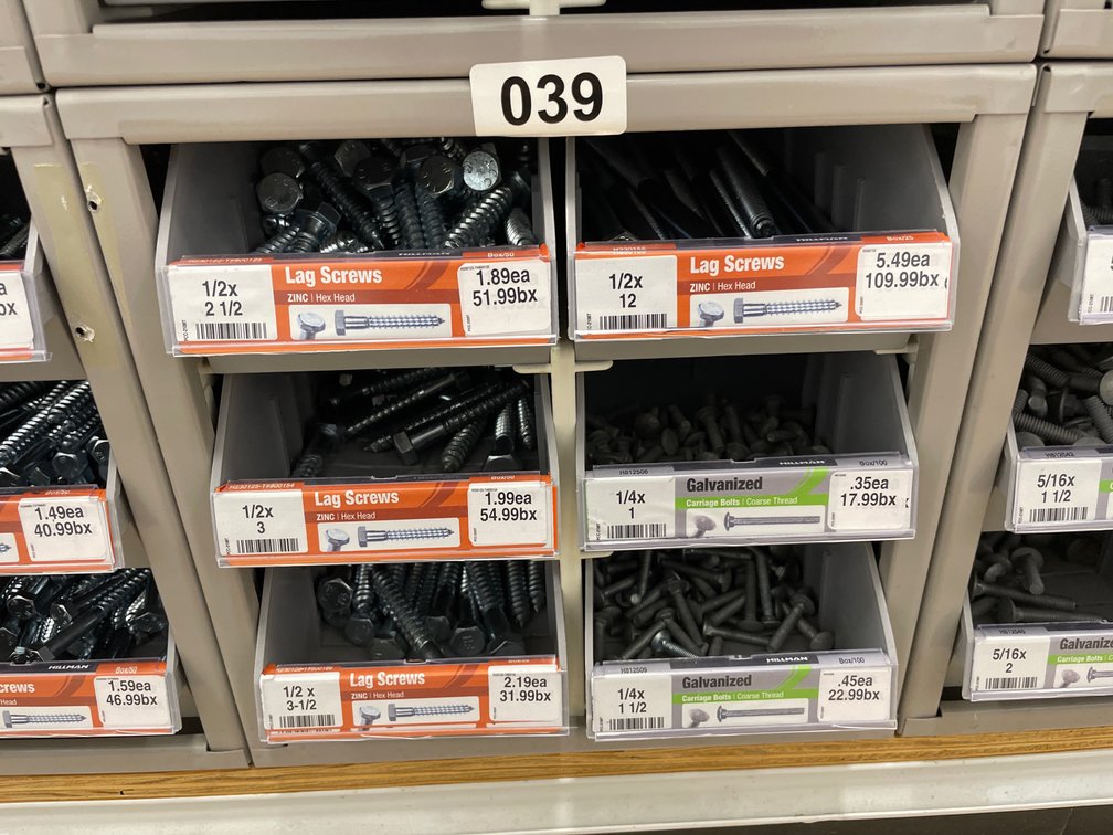 Metal Box Lag Screws & Bolts