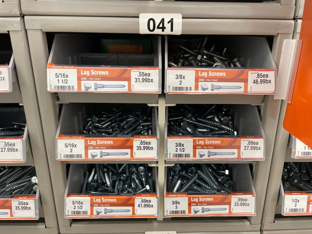 Metal Box Assorted Lag Screws