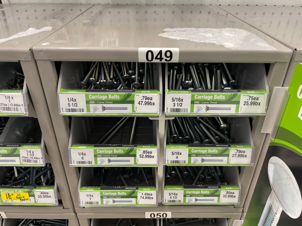 Metal Box Carriage Bolts