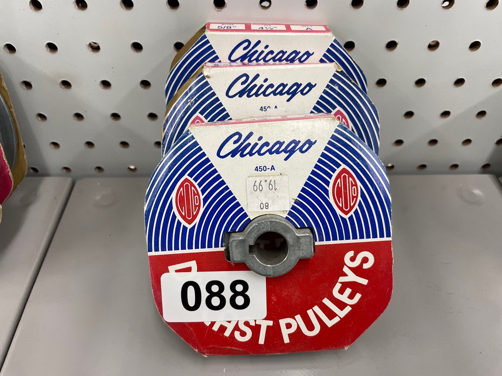 (3) Pulleys 5/8” Bore