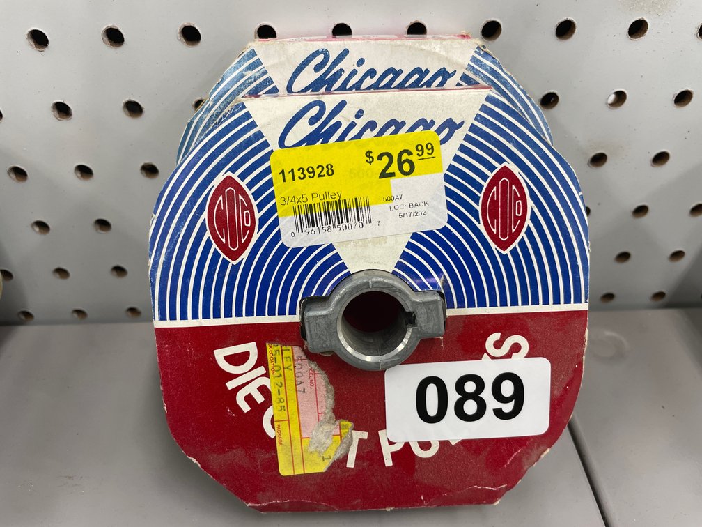 (2) Pulley 3/4” Bore
