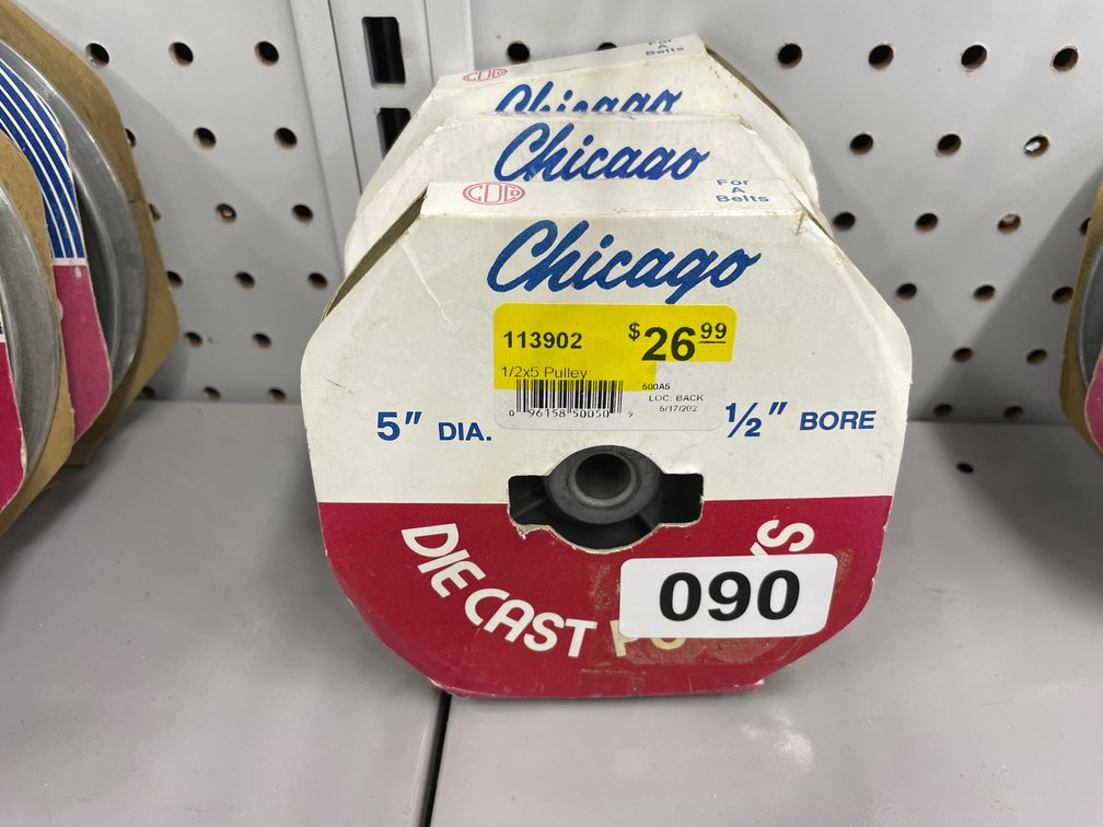 (3) Pulley 1/2” Bore