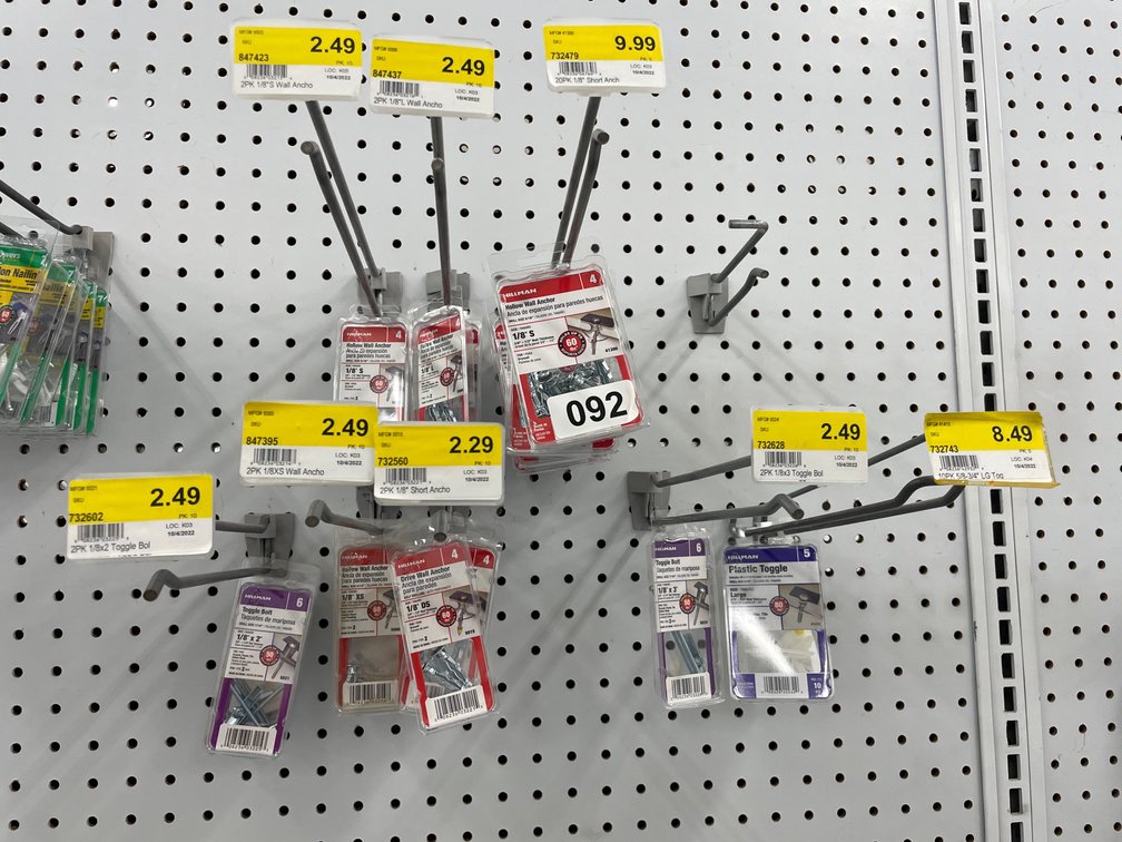 Wall Anchors Toggles 
