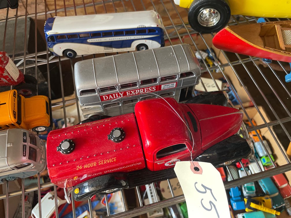 Red Truck & (2) Bus